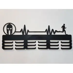 Wooden medal hanger painted 55cm SPARTAN PULZ RUN 2