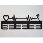 Holzmedaillenhänger bemalt 55cm HERZSCHLAG LAUF