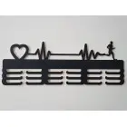 Holzmedaillenhänger bemalt 55cm HERZSCHLAG LAUF