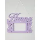 Fotorámik s menom na stenu farba červená