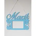 Fotorámik s menom na stenu farba červená