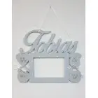 Fotorámik s menom na stenu farba červená