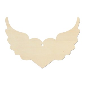 Srdce s křídly 9x13 cm