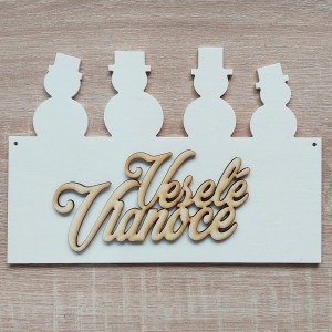 Tabelle mit der Aufschrift Frohe Weihnachten 22x15cm