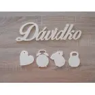 Product-Wooden name with accessories for completion