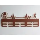 Drevený vešiak na medaily maľovaný 55cm SPARTAN PULZ BEH