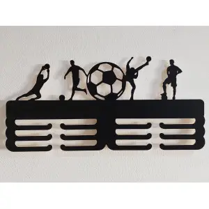 Holzhalterung bemalt FUSSBALL 45cm 2
