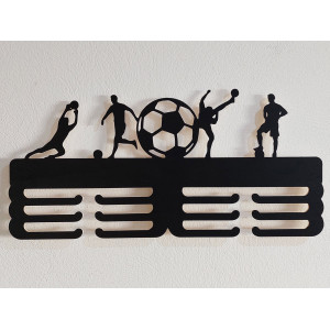 Painted wooden holder football 45 cm