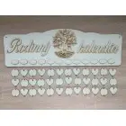 Wooden family calendar type B with the inscription "Family Calendar" TREE