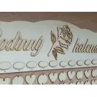 Holz Familienkalender Typ B mit der Aufschrift "Familienkalender" ROSE