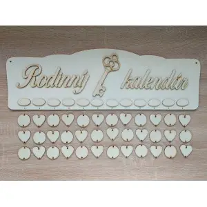 Familienkalender lasergraviert