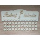 Drevený rodinný kalendár typ B s nápisom "Rodinný kalendár" KLÚČ