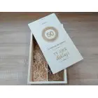 Wooden gift box for 2x0.75l wine - gift for 50th birthday - brand