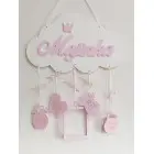 Name cloud with birth details 35cm