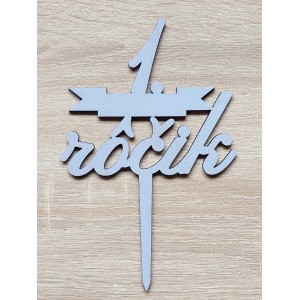 Holzstecker für einen maßgeschneiderten 3. Geburtstagskuchen, bemalt 2