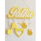 Name with background and information + photo frame heart