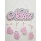 1st birthday - Name with background and details - Maťko