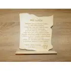 Poďakovanie pre rodičov v tvare list 24,5x25cm