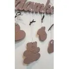 5 hanging accessories with the name Maxík and the animal tiger