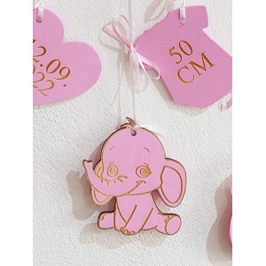 5 závesných doplnkov s menom Lara a zvieratko sloník 2