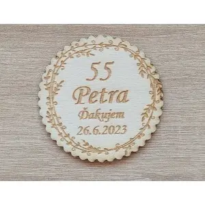 Magnetka narodeninová kruh vrúbkovaný 55x3mm