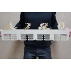 80cm drevený vešiak na medaile s laserovaním ATLETIKA, TRIATLON