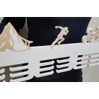 80cm drevený vešiak na medaile s laserovaním ATLETIKA, TRIATLON