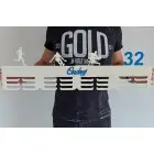 80cm drevený vešiak na medaile s farebným menom