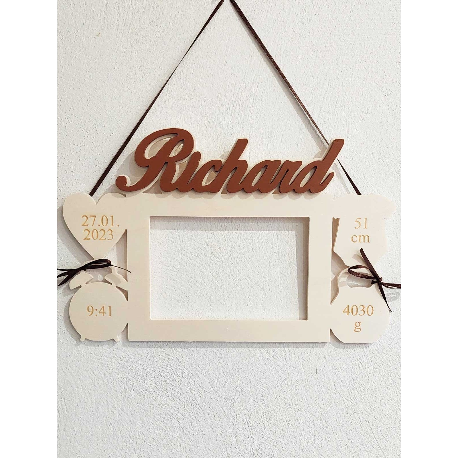 Wooden photo frame gift for granddaughter Richard