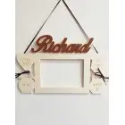 Holz-Fotorahmen als Geschenk für Baby Richard