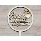 Wooden stake circle 1st Holy Communion with the name 15cm