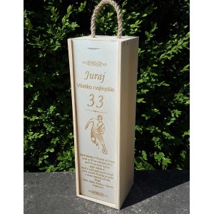 Dřevěná dárková krabice na víno 2x0,75l | LYMFY.sk | Dřevěný obal na víno