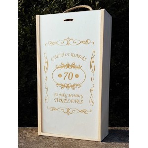 Wooden gift box for wine 2x0.75l