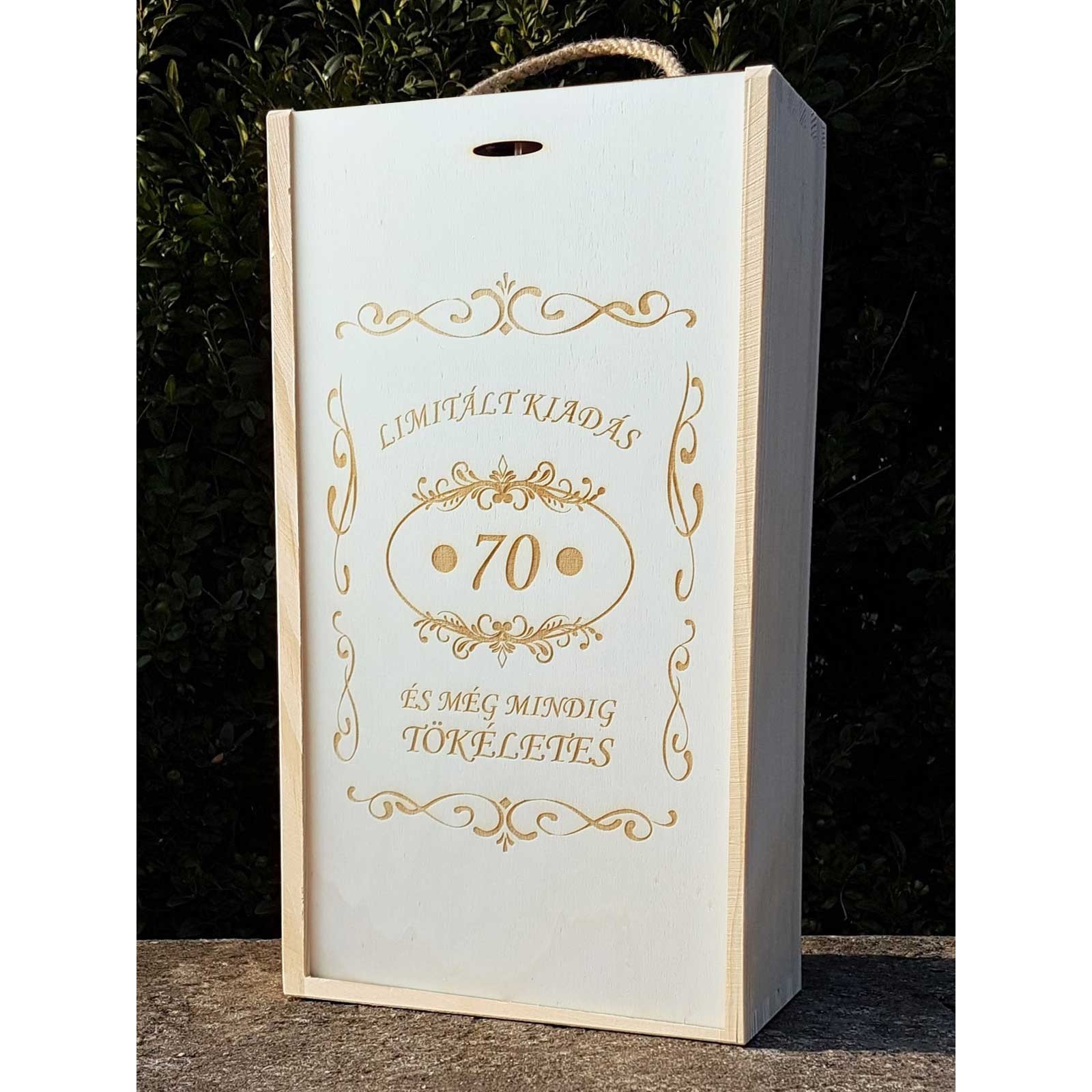 Dřevěná dárková krabice na víno 2x0,75l