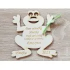 Magnet-Frosch Danke 11cm