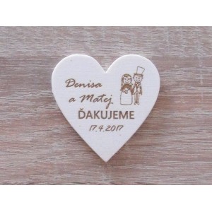 Wedding magnets Mr. and Mrs. 5.5x5.5cm