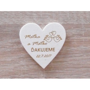 Hochzeitsmagnete B Tauben 5,5x5,5cm