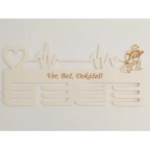 Wooden medal holder with engraving 45cm Firefighter 2
