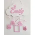 Geschenk zur Geburt Babyname auf einer Wolke 35cm