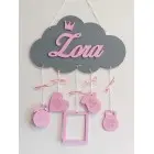 Geschenk zur Geburt Babyname auf einer Wolke 35cm