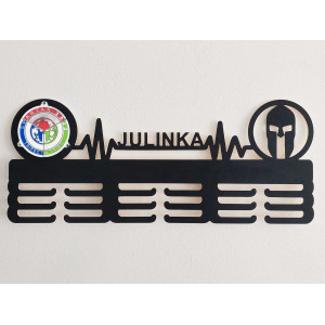 Wooden medal hanger painted 55cm TRIFECTA SPARTAN 2