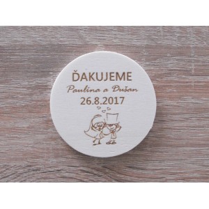 Hochzeitsmagnete G, Maße 5,5x5,5cm