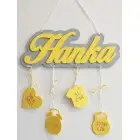 Name mit Umriss und Daten Hanka