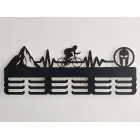Wooden medal hanger painted 55cm MOUNTAINS MOUNTAIN BIKING SPARTAN
