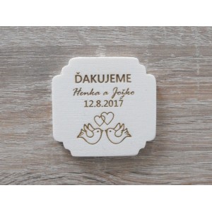 Hochzeitsmagneten D Tauben 5x5cm