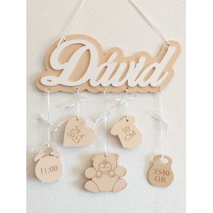 Meno Adam s pozadím a údajmi + zvieratko macko 2