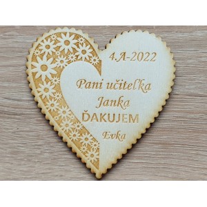 Darček pre pani učiteľku magnetka 9cm ĎAKUJEM 2