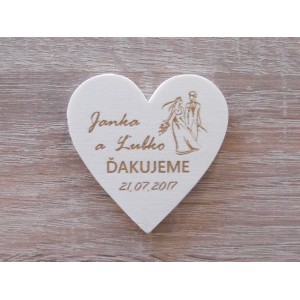 Hochzeitsmagnete B Ehepaar schaut sich in die Augen 5,5x5,5cm