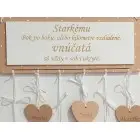 Tabuľka 30x15cm starkému (do 10ks srdiečok)