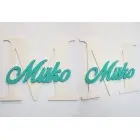 Drevené písmeno s menom cca 30cm - M - Matias